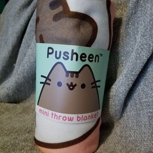 Pusheen Cat Mini Throw Blanket New